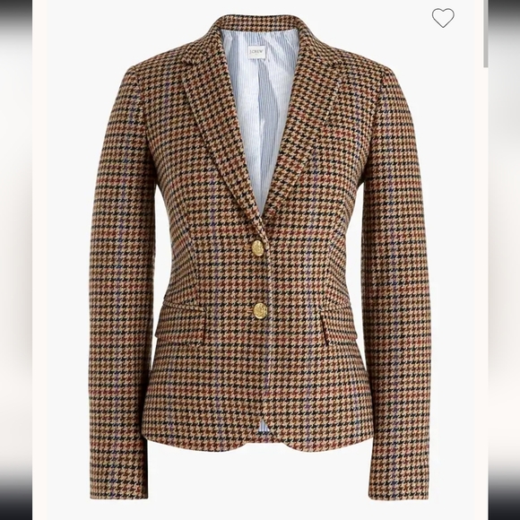 J. Crew Jackets & Blazers - J. Crew Wool-Blend Schoolboy Blazer In Houndstooth Women's Size 6